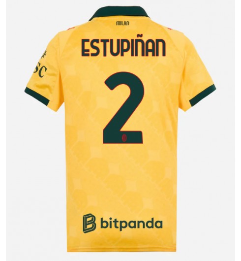 AC Milan Pervis Estupinan #2 Tredjedrakt Dame 2025-26 Korte ermer AC Milan Pervis Estupinan #2 Tredjedrakt Dame 2025-26 Korte ermer